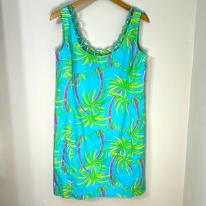 Lilly Pulitzer Logan Shorely Blue Lazy Hazy Dress size 10